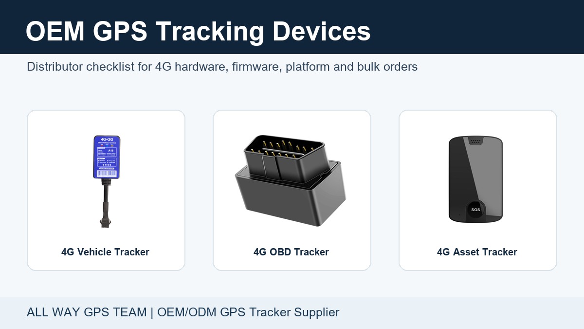 OEM GPS tracking devices including 4G vehicle tracker OBD tracker and asset tracker for distributors